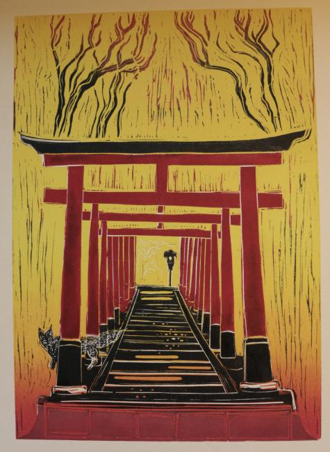 Linoleumstryk, Fushimi Inari